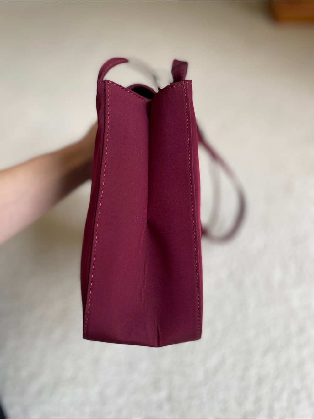 Versace Nylon Shoulder Bag - Berry w/ Gold Accent - Picture 7 of 10